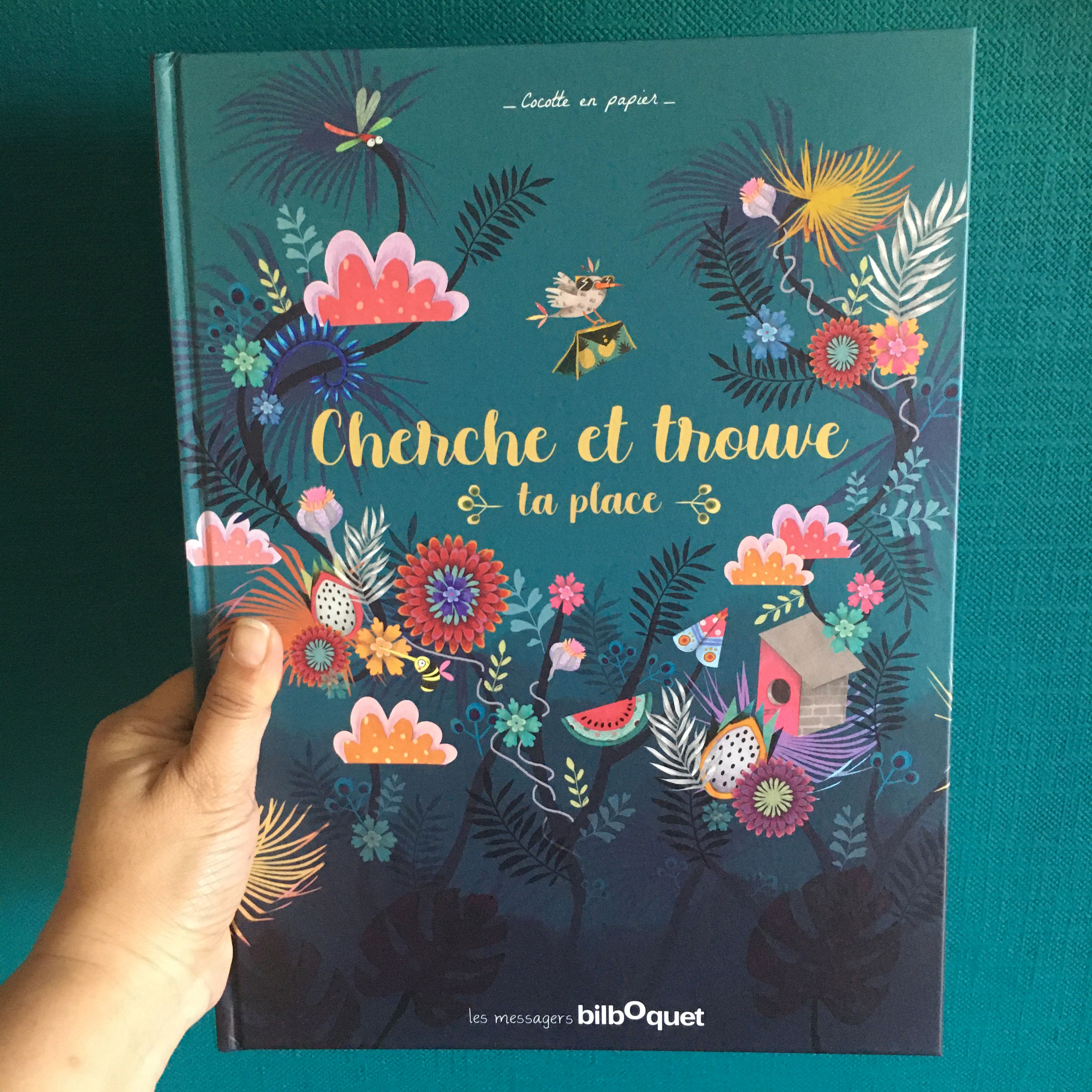 Livre pour enfants Cherche et trouve ta place illustratrice et auteur(e) Cocotte en papier