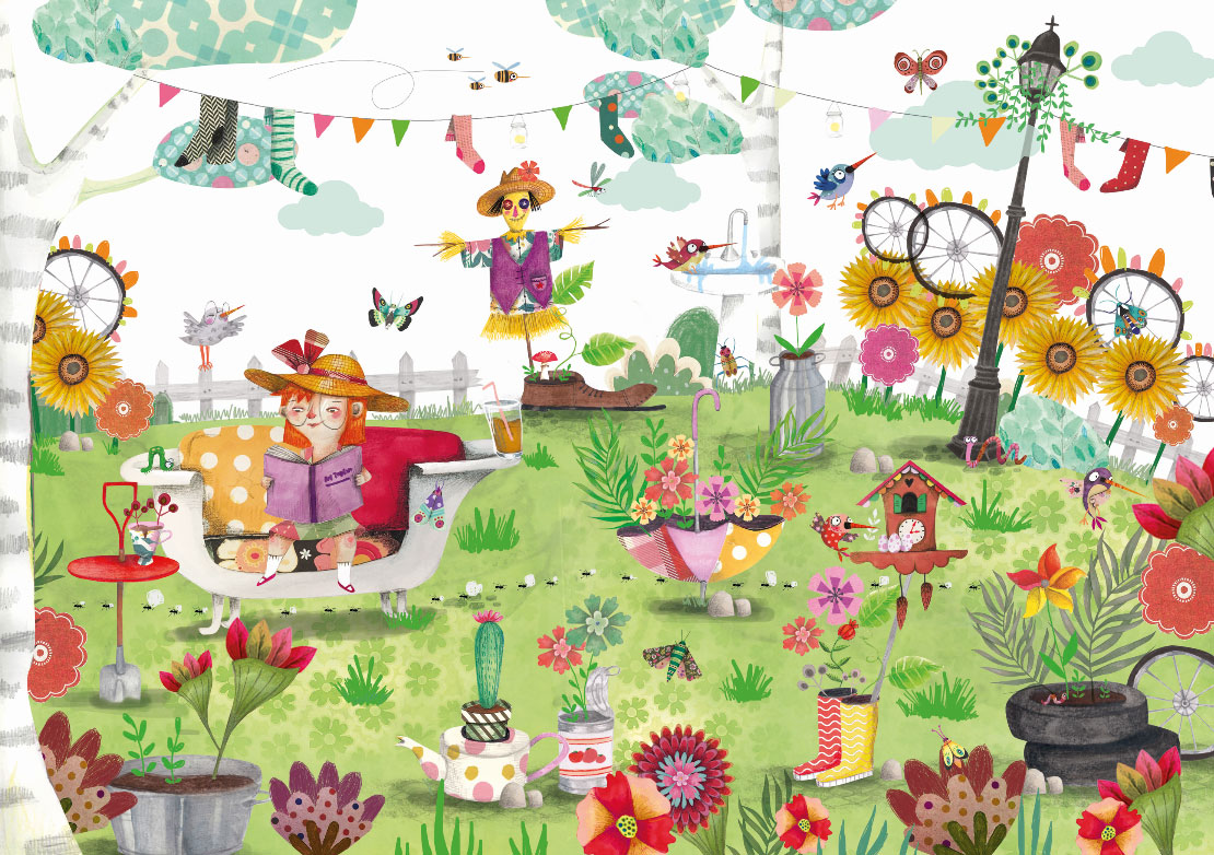 Seconde vie au jardin fleuri - éditions Pas de L'échelle - Illustré par Cocotte en papier